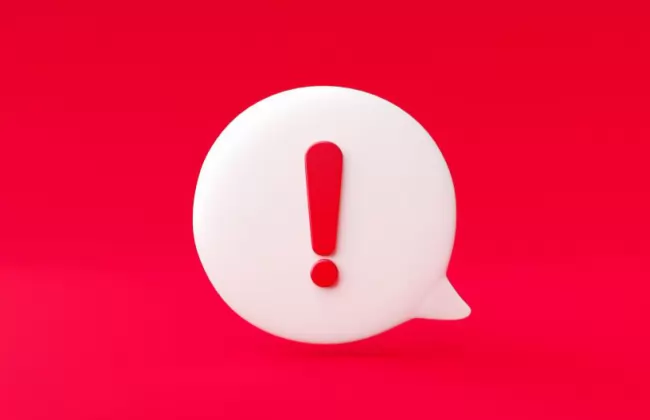 red-danger-alert-notification-reminder-icon-chat-message-bubble-symbol-background-3d-illustration