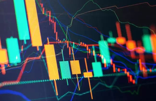 charts-of-financial-instruments-with-various-type-of-indicators-including-volume-analysis-for-professional-technical-analysis-on-the-monitor-of-comput