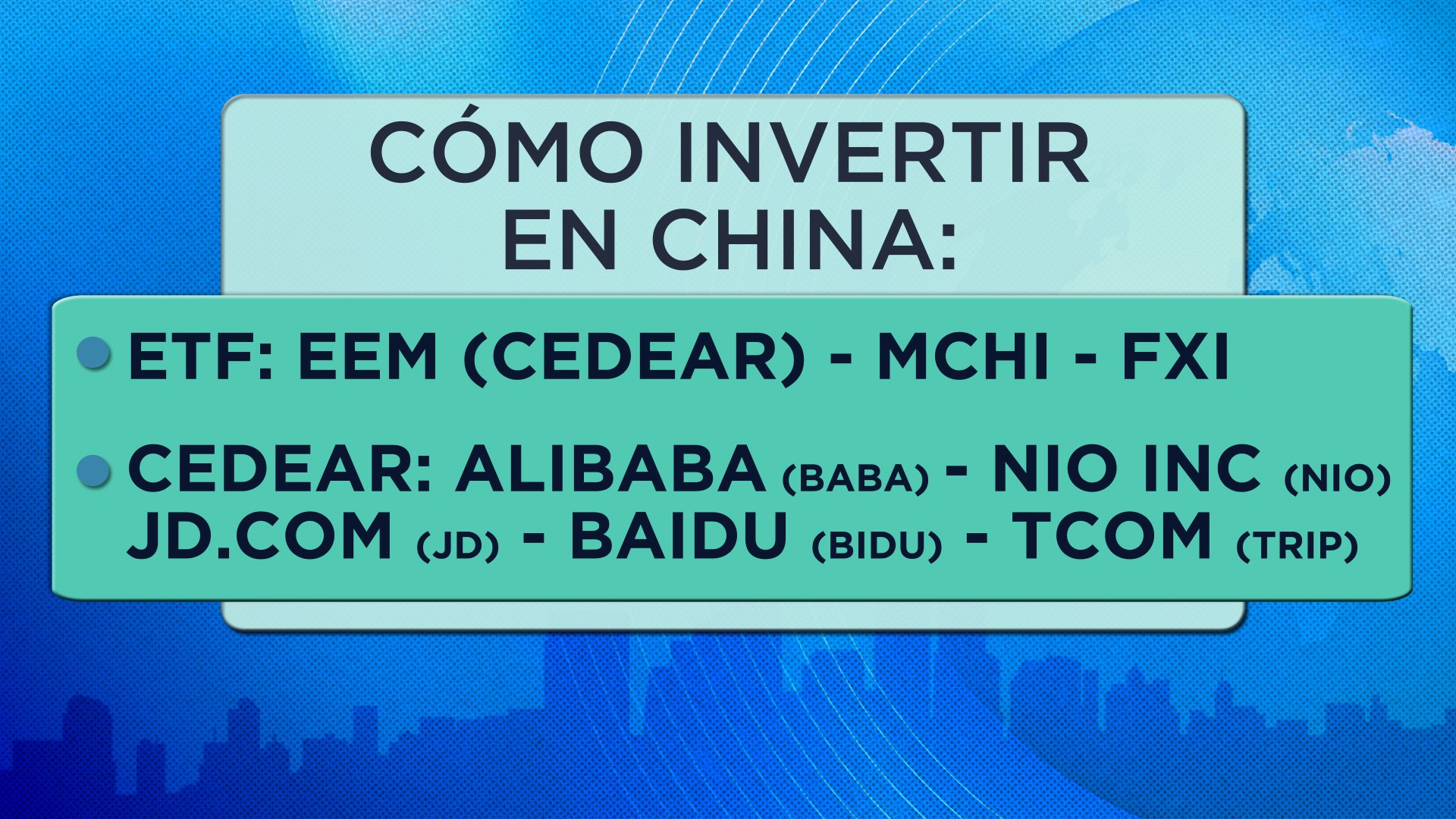 INVERSIONES EN CHINA