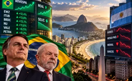 comparativa bursatil entre brasil y argentina