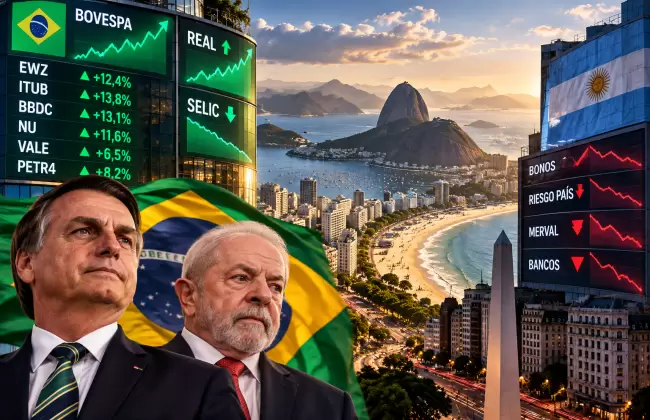 comparativa bursatil entre brasil y argentina